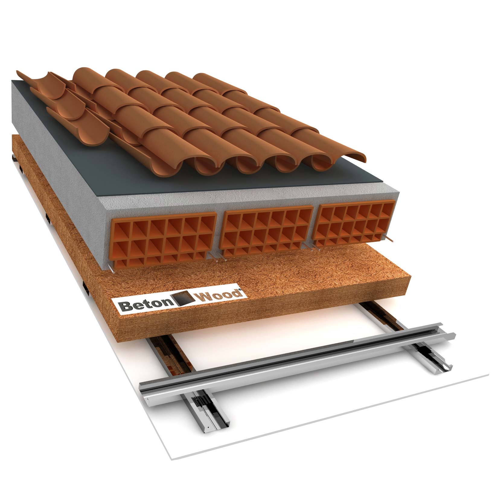 Sistema controsoffitto F fibra di legno Flex